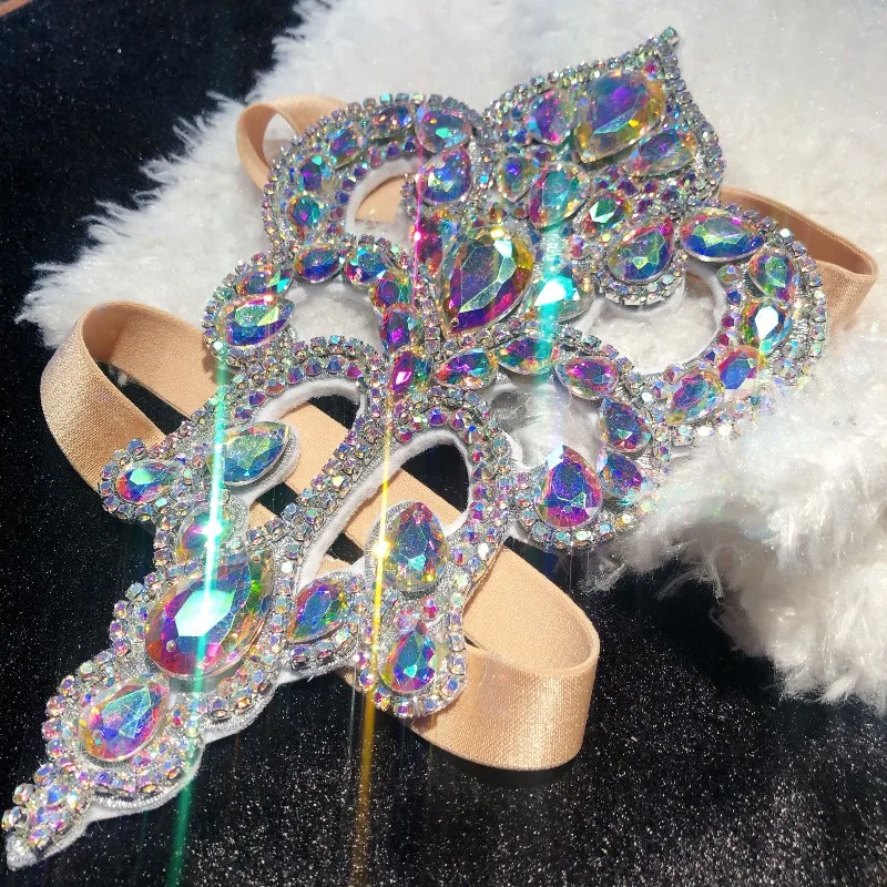 Customized Belly Dancewear Oriental Dance Costumes Performance Leg Rings Bracelets Arm Rings Handmade Heavy Duty Elastic