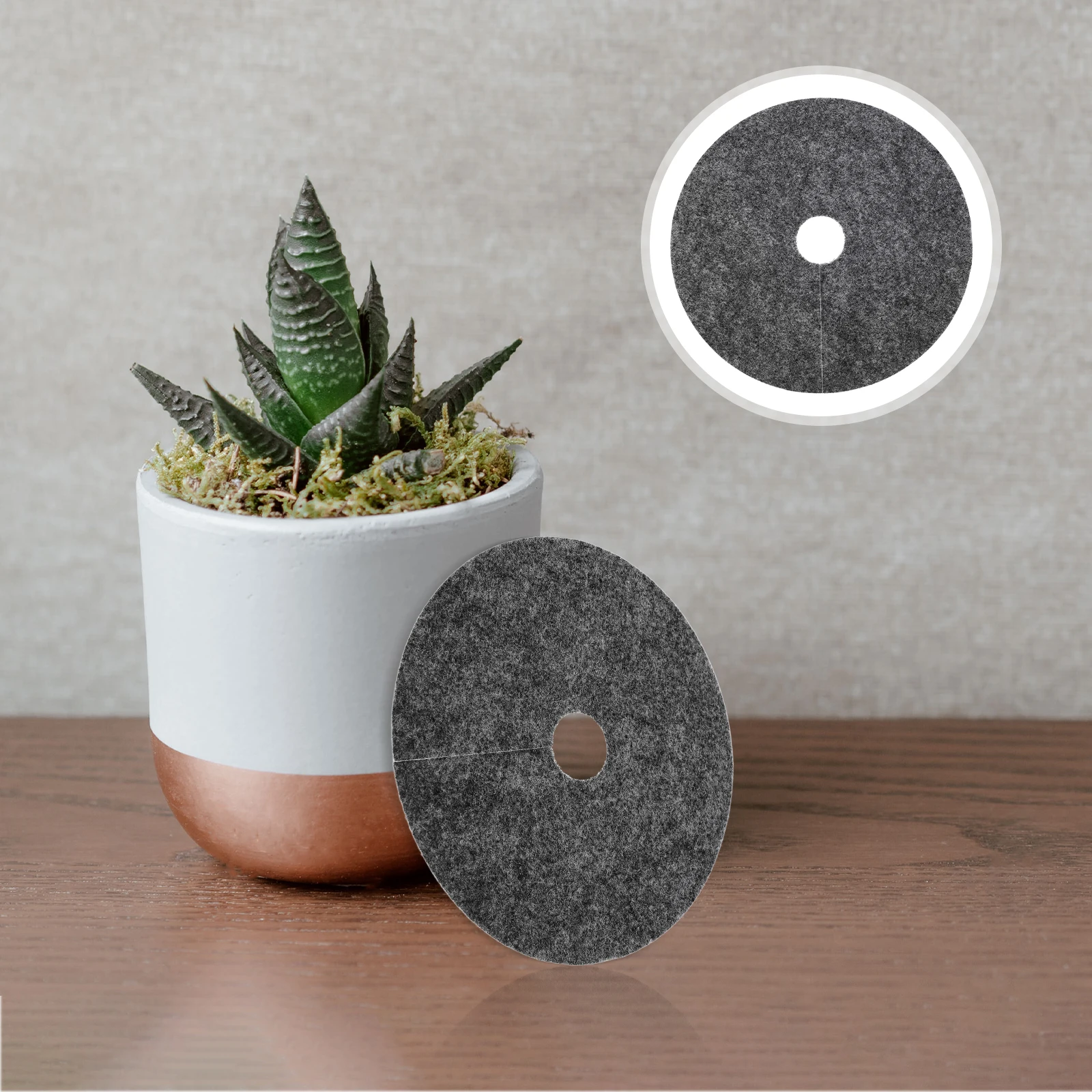 

20 Pcs Weed Grass Mat Floor Scrubber Pads Garden Barrier Fabric Ring Tarp Grey Stripper
