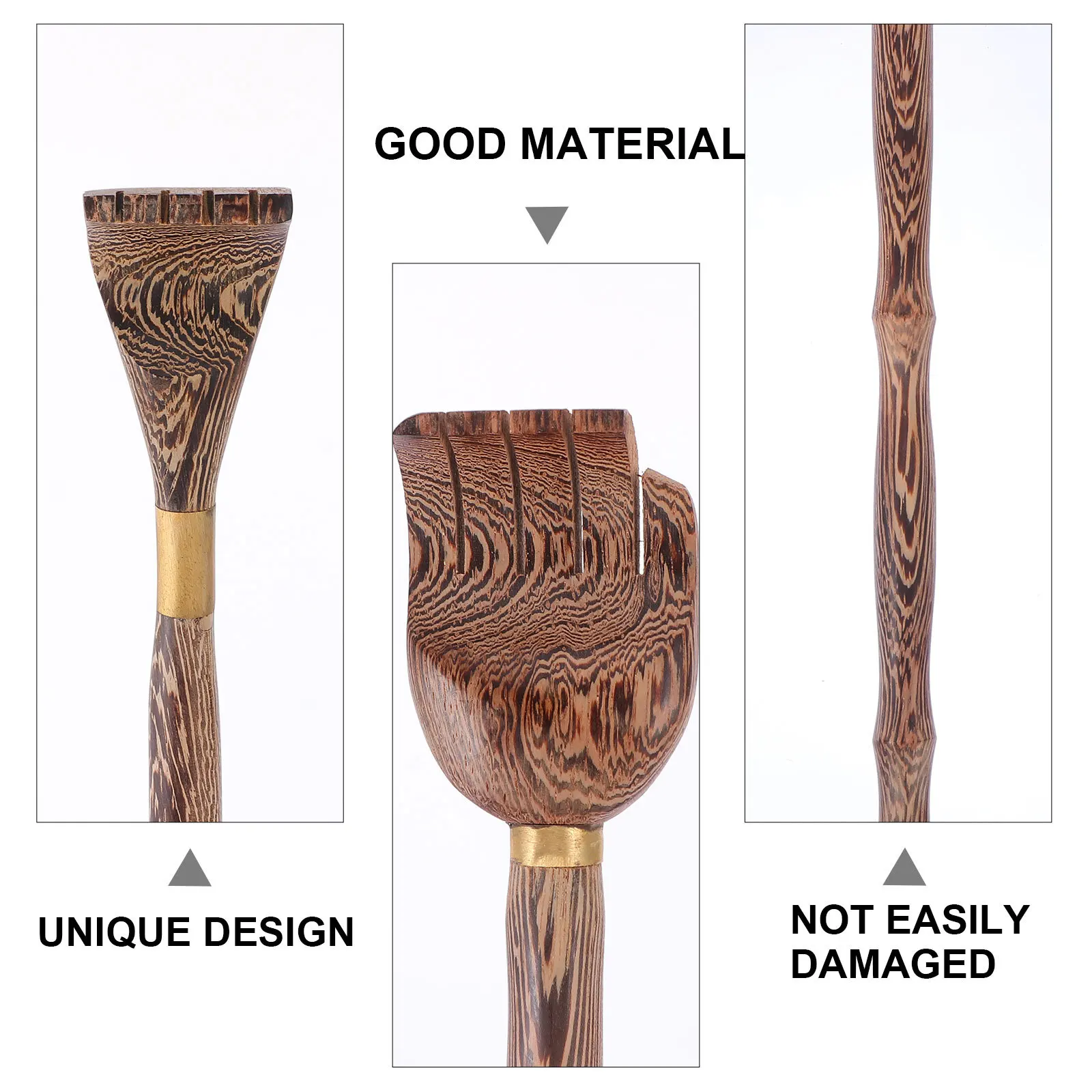 2Pcs Wooden Back Scratcher Exquisite Long Handle Itch-Relief Tool for Comfortable Use Back Scratcher Itch Scratch Tool