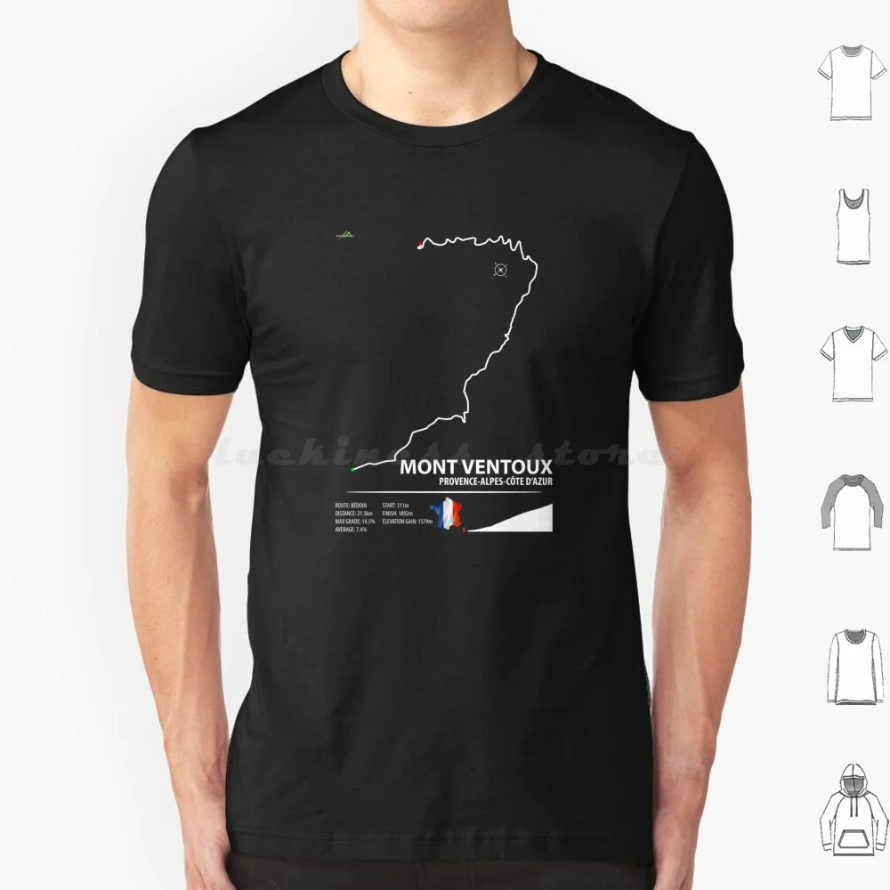 Mont Ventoux Bedoin France Cycling Trail Map Art Print 01 T Shirt 6xl Cotton Cool Tee Mont Ventoux Bedoin Alpe Dhuez D Huez