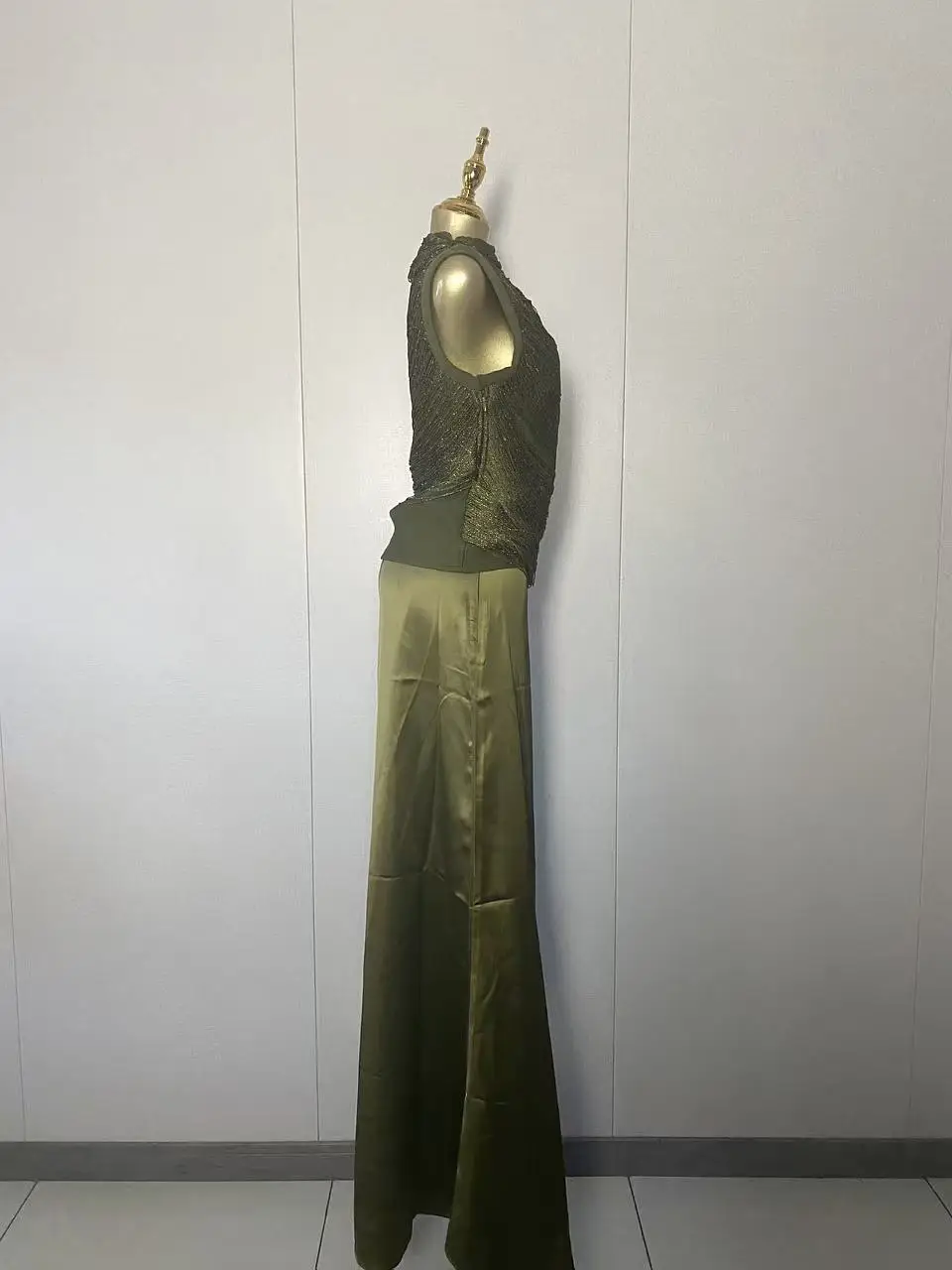 2025 New Women Sexy Sleeveless Tassel Tops Green Long Two Pieces Skirt Set Elegant Evening Club Party Outfits