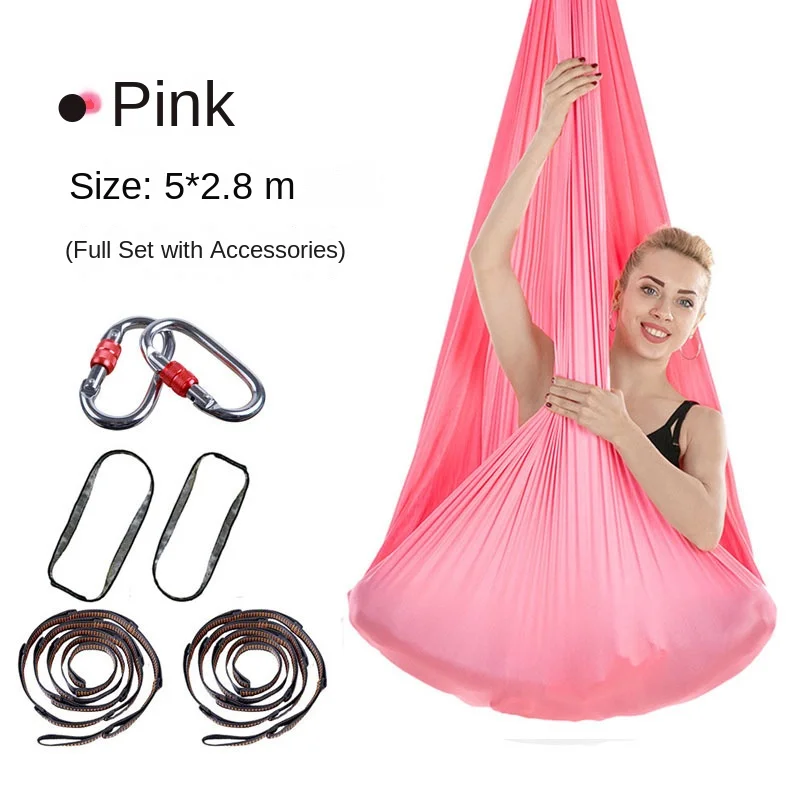 

Full set Flying-Aerial Yoga Hammock Fabric Swing Latest Multifunction Anti-gravity Yoga belts for yoga training Yoga for sport