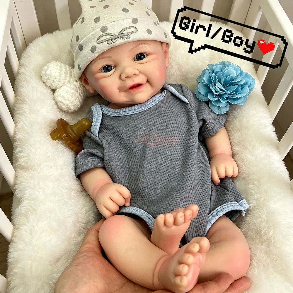 

17" Silicone Reborn Baby Doll Lifelike Waterproof Painted Newborn Baby Handmade Diy Model Newborn Doll Muñeca Artist Collection