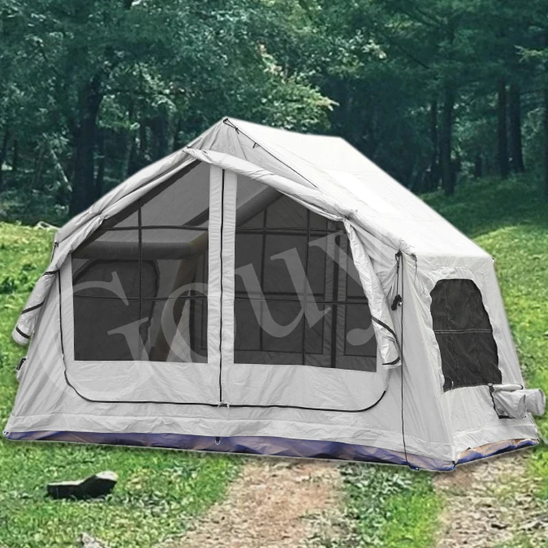 6.3 Square Meters with Expanded Inflatable Tent Outdoor Camping Style Oxford Cloth Windproof, Sunproof and Rainproof Quick Opening Portable