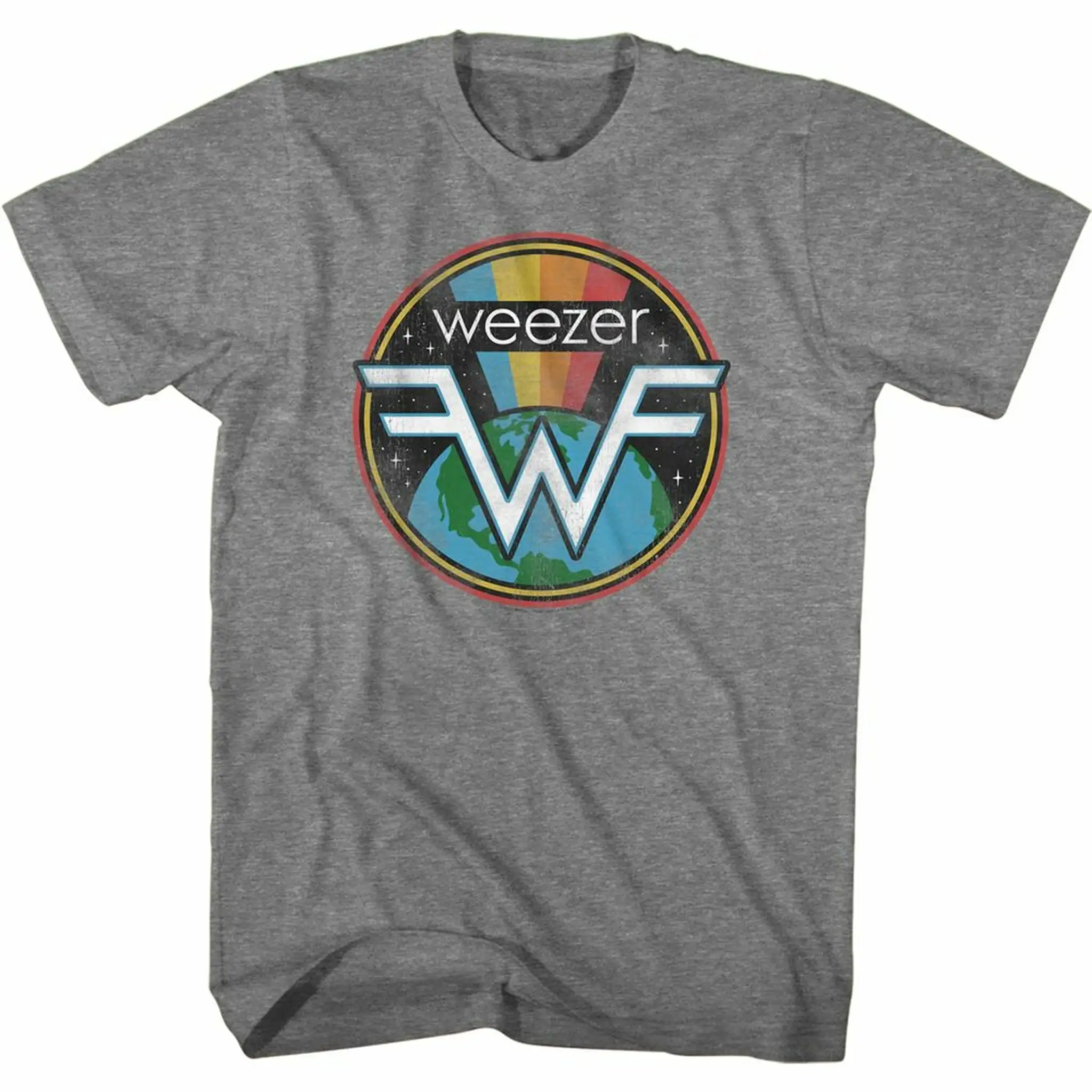 Weezer Space Weez Graphite Heather Adult T Shirt