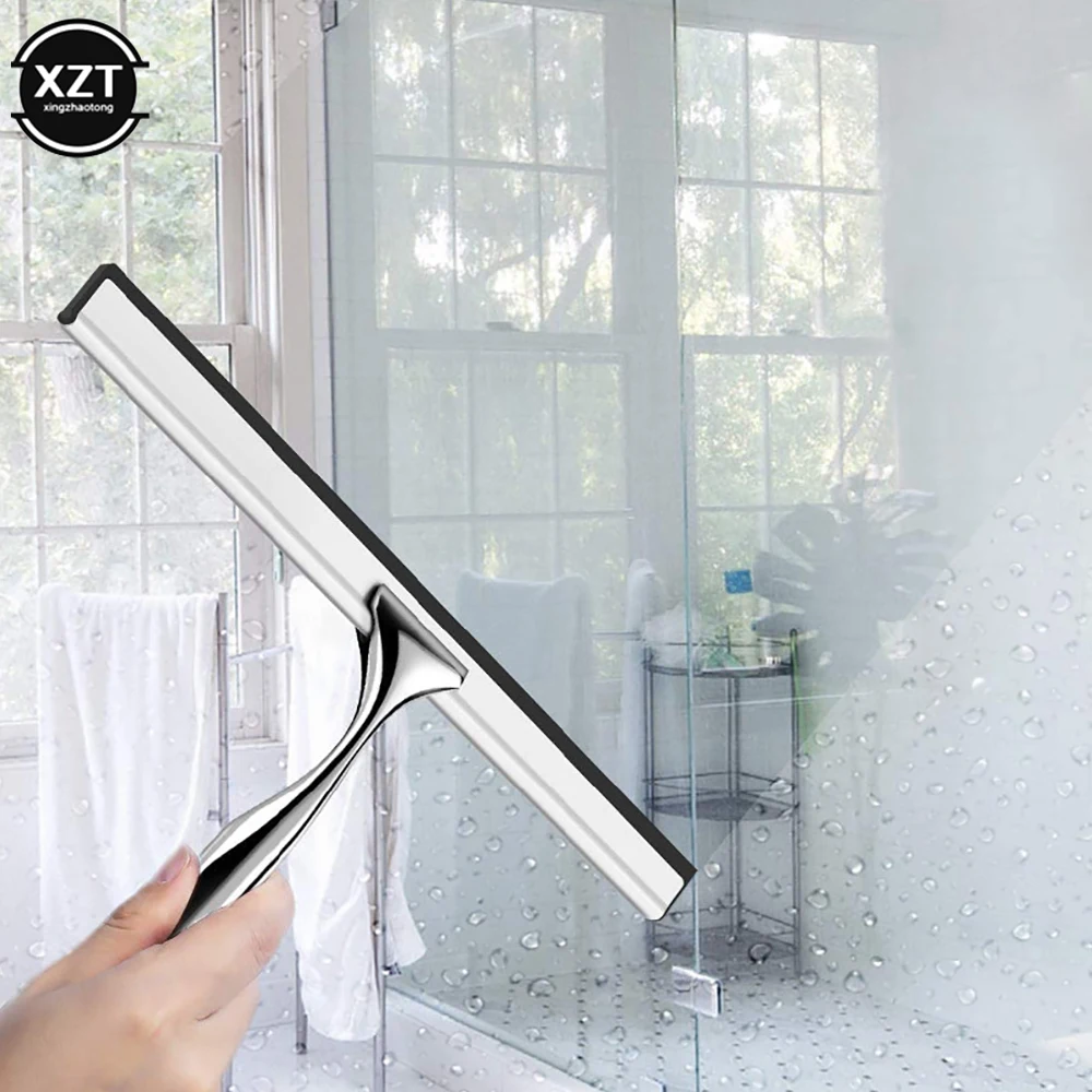 Glass Clean Scraper Washing Wiper Shower Squeegee Hanger Floor Window Cleaning Household Water Wall Hanging Mirror with Handle