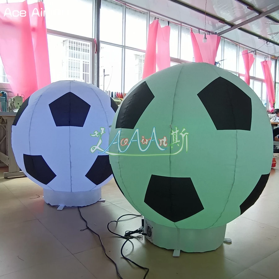 

Giant Custom Inflatable Soccer Ball Model Inflatable Football With Led Light For Promotion China Supply