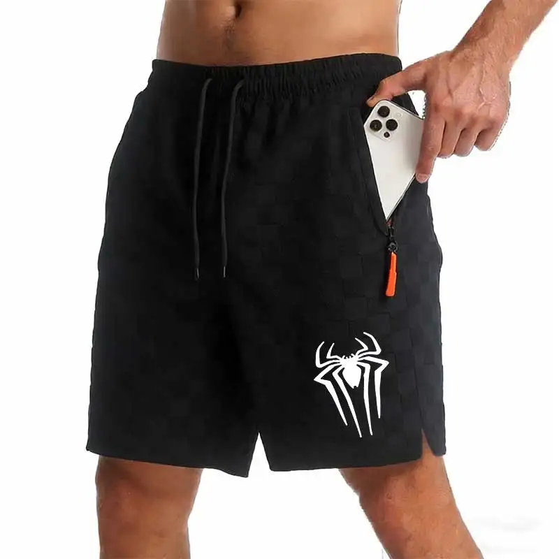 

New Summer Men Checkerboard pattern Sweatpants Casual Shorts Men's Beach Shorts Basketball Short Trousers Printed Sportswear Men