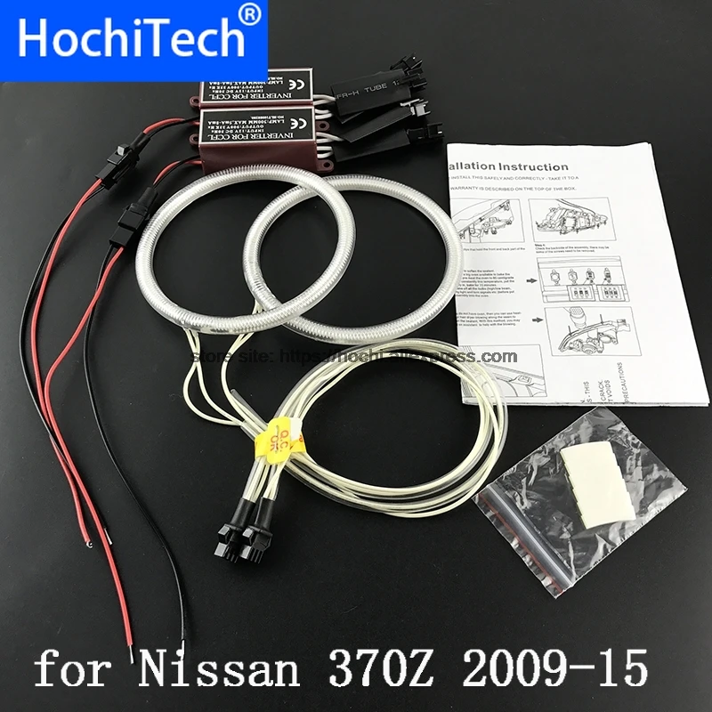 

Для Nissan 370Z 2009 2010 2011 2012 13 2014 2015 HochiTech БЕЛЫЙ 6000K CCFL Фара Angel Demon Eyes Kit Angel Eyes Light