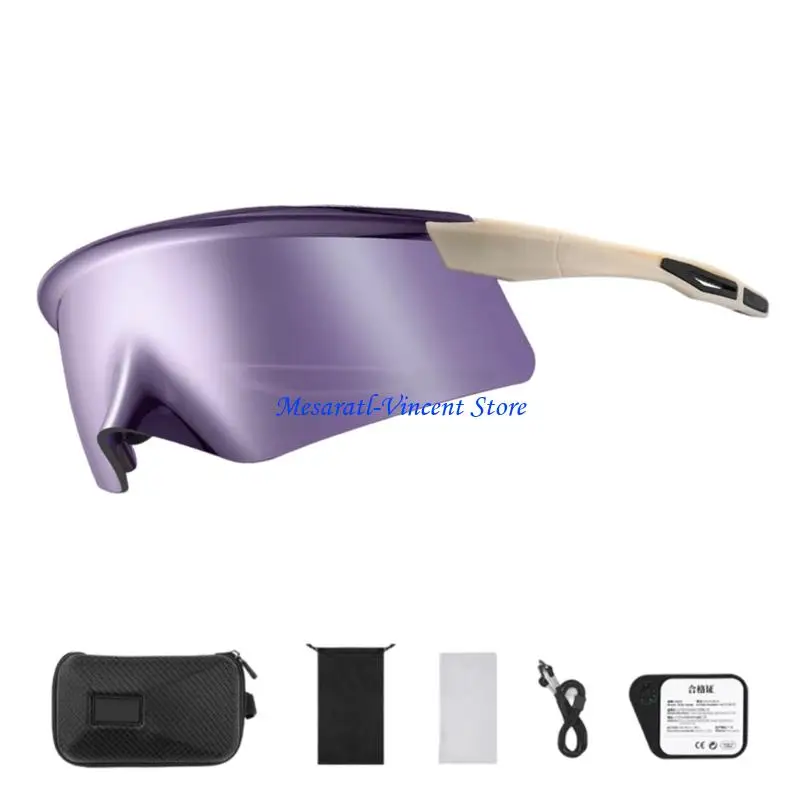 A70F Stilvolle, vielseitig einsetzbare Biker-Brille mit verbesserter Klarsicht- und Schlagfestigkeit. Fahrradbrille aus für den – Detail 3