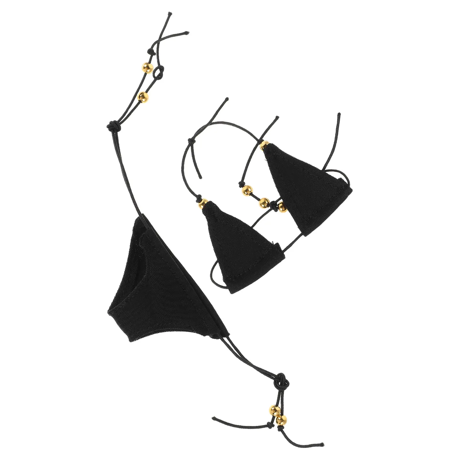 

Swimsuit Dressing Bikini Summer Replace Beach Wear Clothes Black Diy Supplies Clothing Props Action Figures Vacation