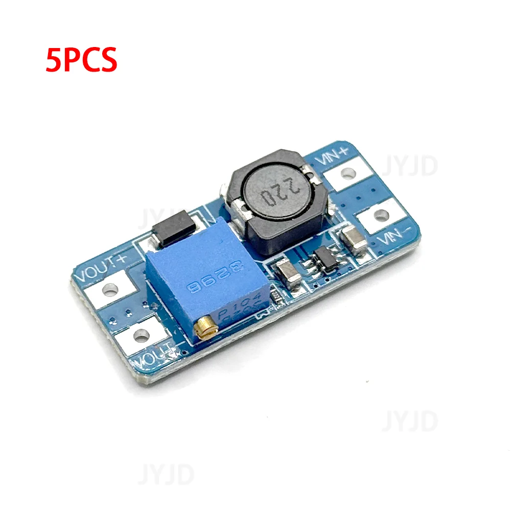 5PCS MT3608 DC-DC Step Up Converter Booster Power Supply Module Boost Step-up Board MAX output 28V 2A