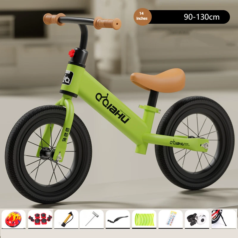 Neues 14-Zoll-Schaumrad für Kinder, Laufrad für 2–6 alte Babys, nicht Pedal-Lernfahrrad, Schiebefahrrad, aufblasbarer Räder