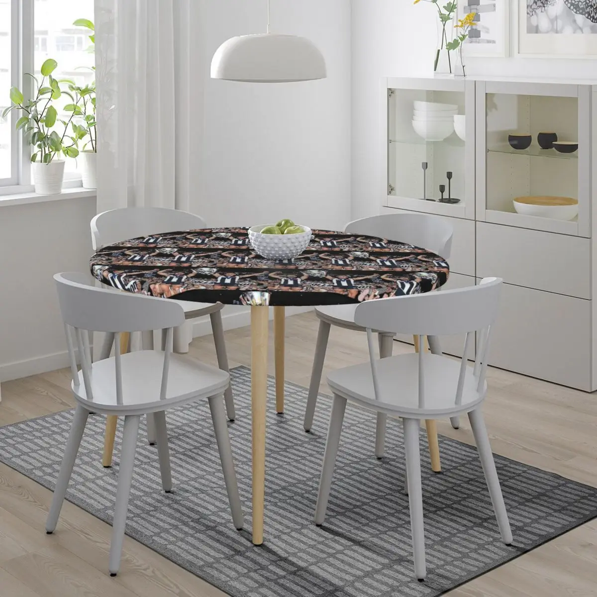 Daicos Brothers Premiership Trophy Collingwood Waterproof Round Tablecloth Table Cloth for Kitchen Events Dining Table Cover