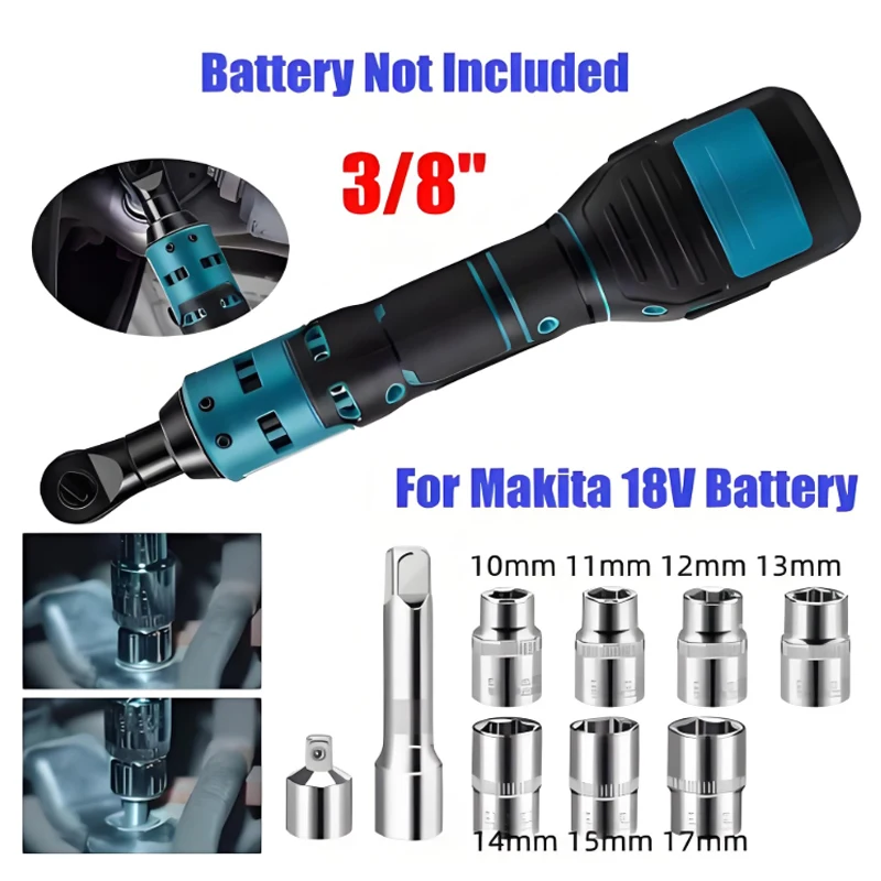 

Cordless Ratchet Wrench Electric Rechargeable Screwdriver Removal Screw Nut for Makita 21V Battery