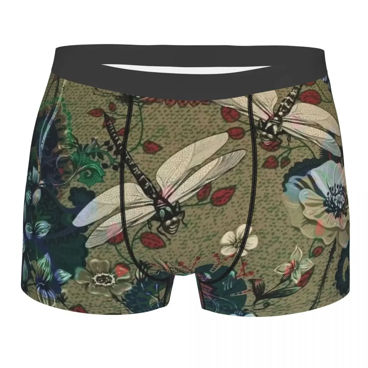 Custom Male Fashion Dragonfly Underwear Boxer Briefs Men Soft Shorts Underpants