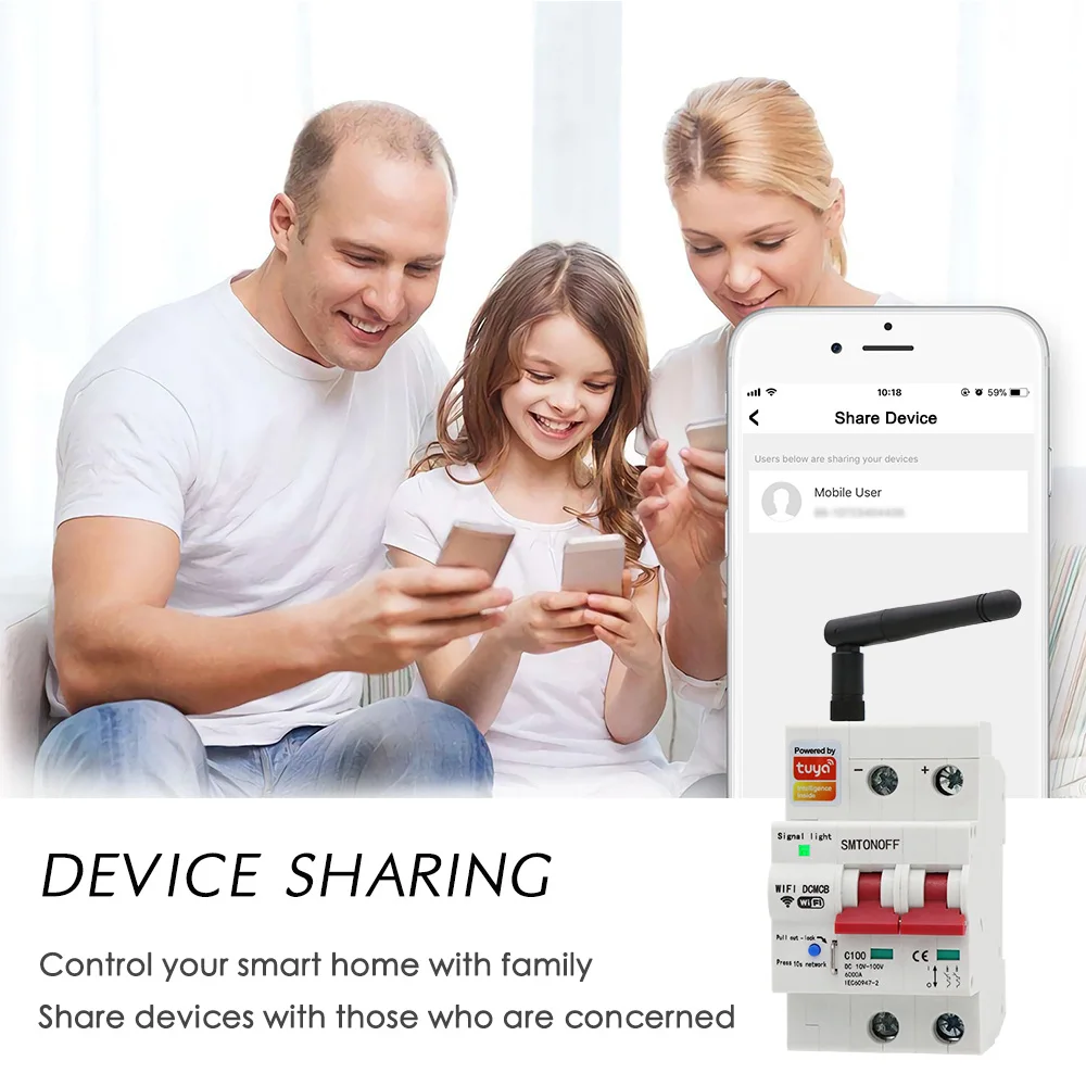Tuya Smart Life WLAN DC Smart Leistungsschalter 12V 24V 48V Überlast- und Kurzschluss-Schutz mit Alexa Google Home für Smart Home – Detail 14