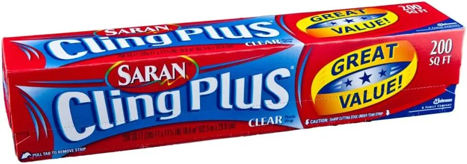 

Cling Plastic Wrap, 200 Sq Ft, 1 Count - Puncture & Tear Resistant, Tight Seal