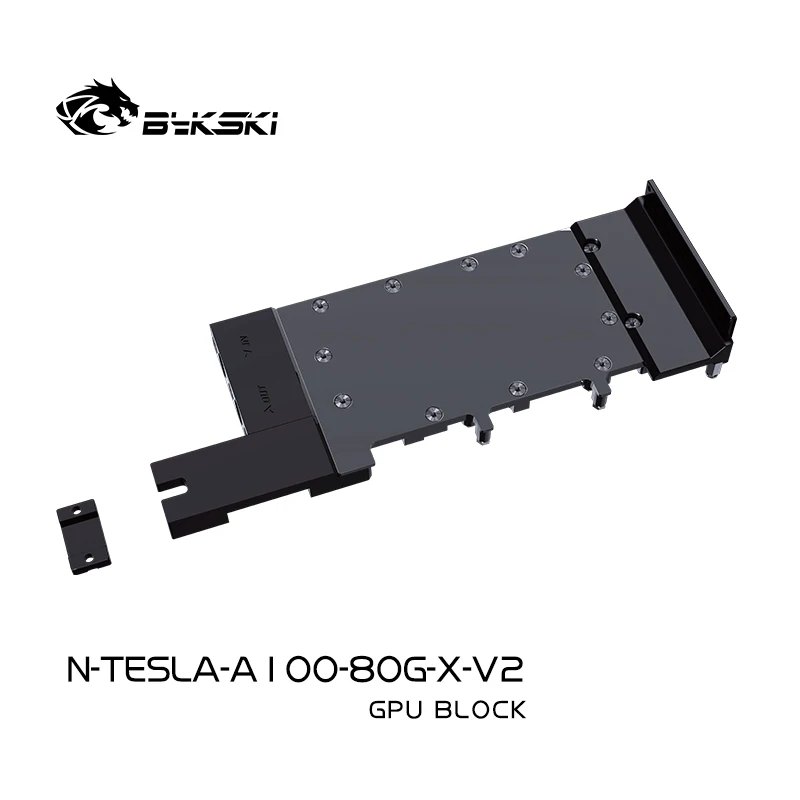 Imagem -04 - Bykski-gpu Bloco de Água para Nvidia Tesla A100 80gba800 80gb Placa de Vídeo de Refrigeração Todo o Radiador de Cobre de Metal N-tesla-a10080g-x-v2