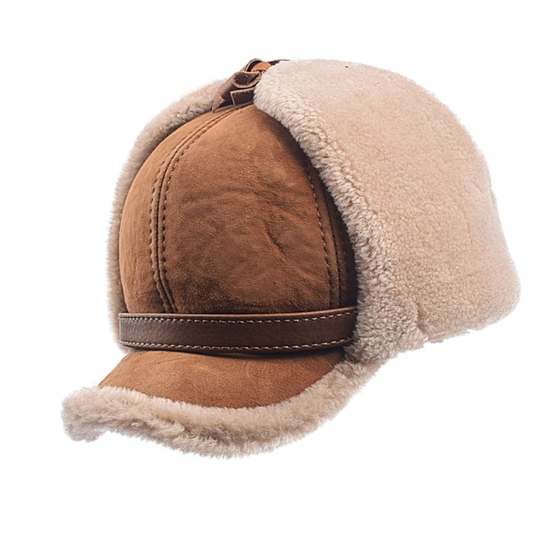 Adult Thermal Wool Hat Winter Baseball Caps Skiing Hat Outdoor Activity Thick Hat