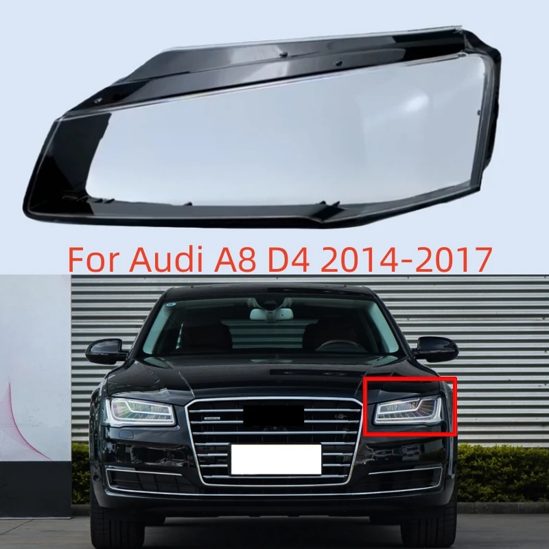

For Audi A8 D4 2014 2015 2016 2017 Car Headlight Lens Head Light Lamp Shade Shell Glass Cover Headlight Cover