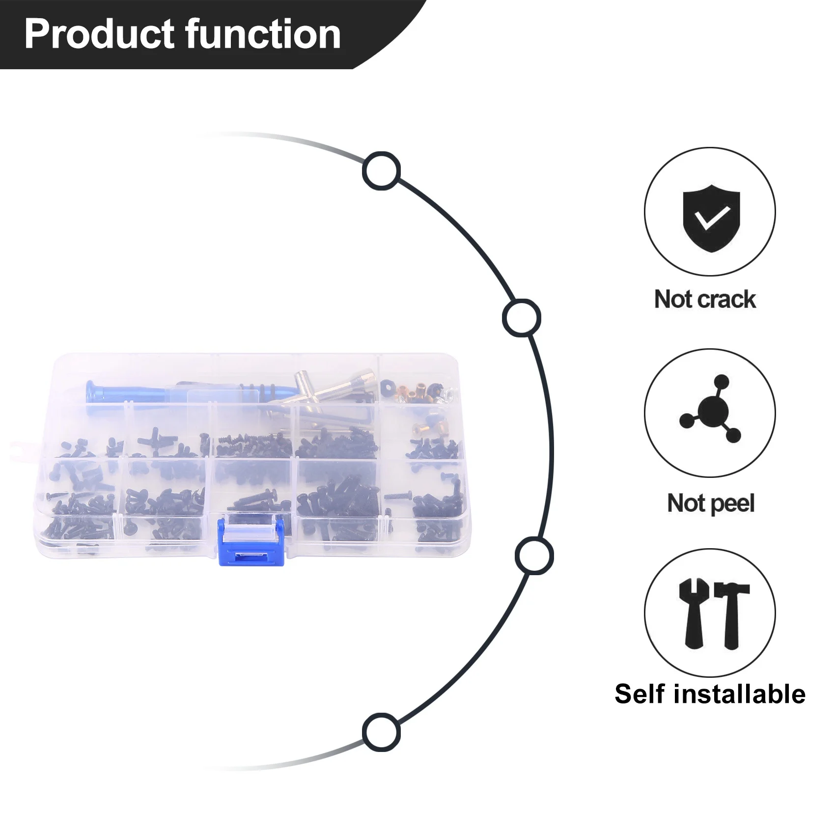 

316Pcs M2 M2.5 M3 Screw Fastener Cross Sleeve Hex Wrench Swing Arm For Wltoys 144001 124019 Rc Car Spare Parts
