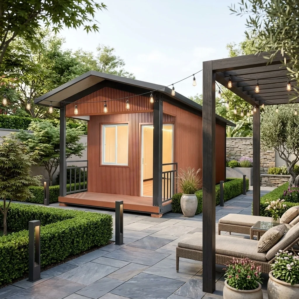 CE-Certified-Modern-Mobile-House Luxury Modular  Mobile House Bungalow with Prefabricated Triangle Glass Design