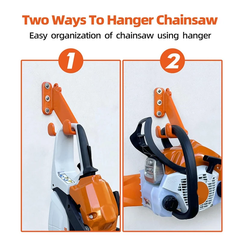 Chainsaw Holder, 1 Pack Chainsaw Wall Mount, Heary Duty Chainsaw Rack Stand Accessories Garage Organization Storage