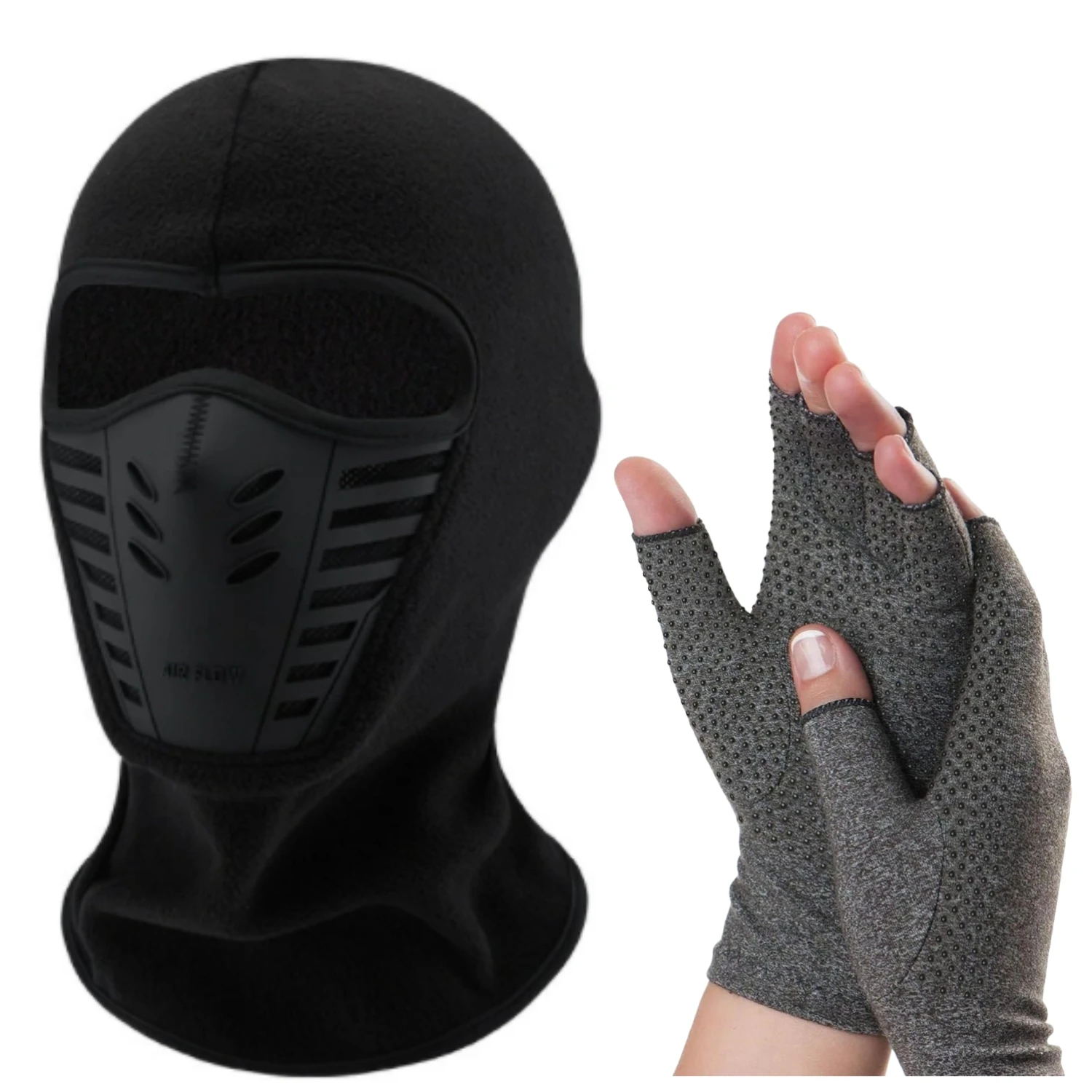 

Winter thermal ski boots, polar lining, windproof, ski mask for men and women