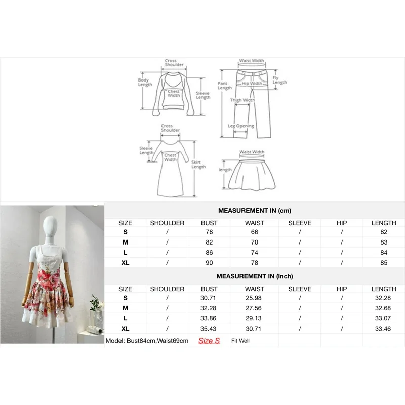 Lin 2025 été haute qualité nouveau sans manches blanc a-ligne découpé imprimé fleuri plis femmes Mini robe