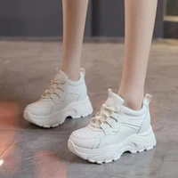 Women's Walking Sneakers, Lightweight Non-Slip High-Top Platform Chunky Sneakers, Elevator Shoes for Daily Wear & Fitness - Image 4