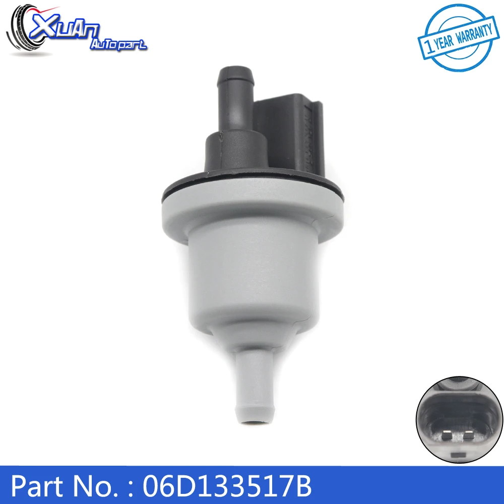 XUAN Fuel Vapor Canister Purge Solenoid Valve 06D133517B for Audi A8 A4 Q7 Volkswagen Passat CC Golf Touareg 3.6L 06D 133 517 B