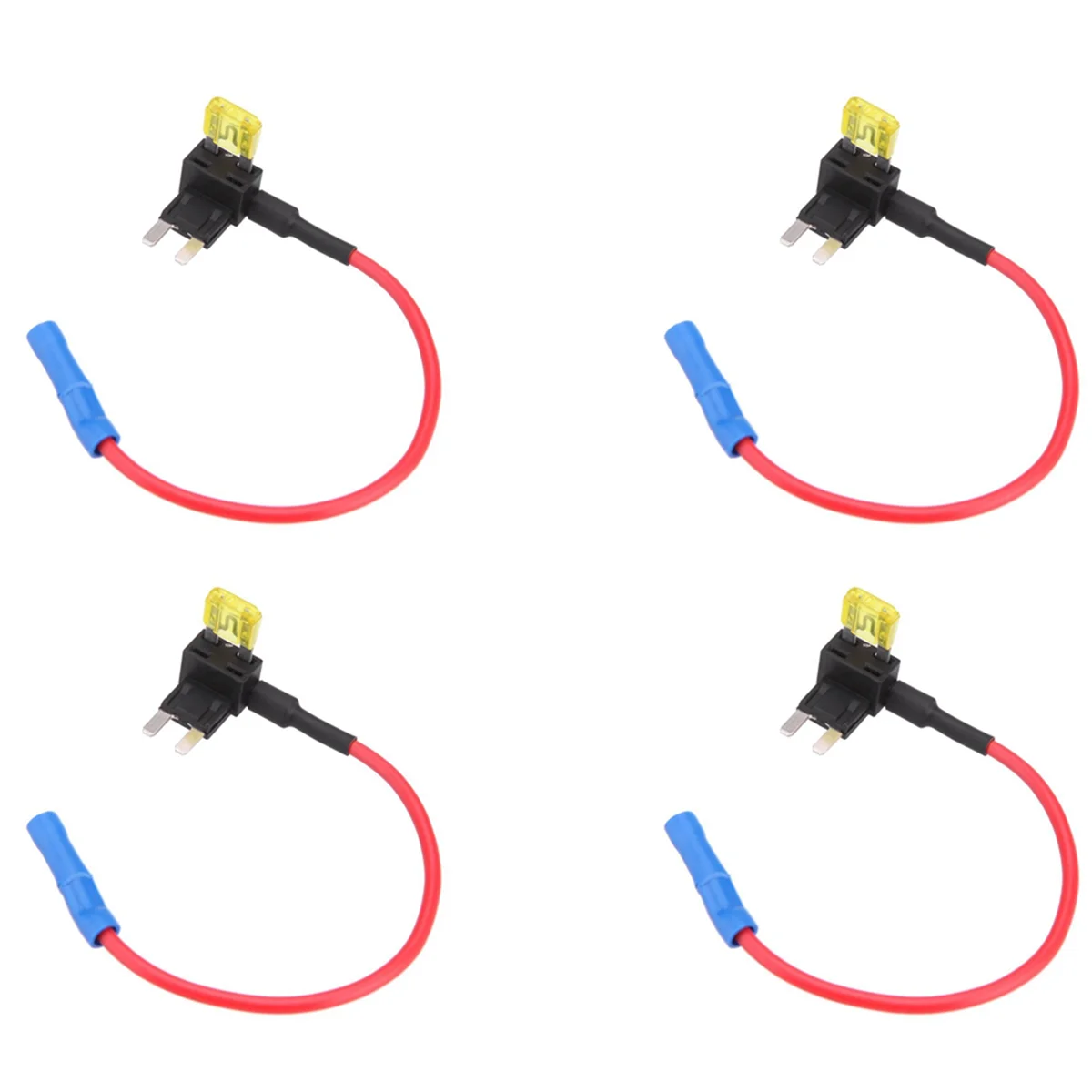 4X 2-Insert Blade Fuse Adapter Voltage Tap for Automotive Fuses APS ATT Mini Low Profile