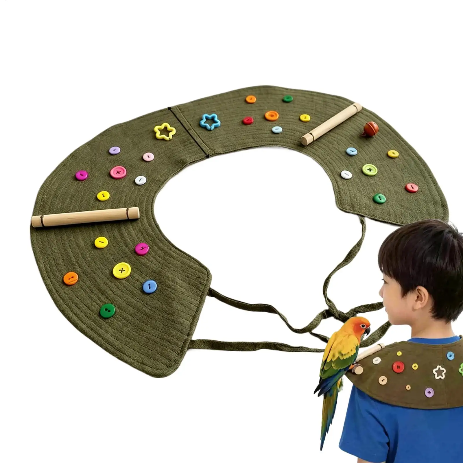 Bird Poop Shawl Anti-Scratch Bird Training Shawl Adjustable Anti-bite Parrot Shoulder Cape Protector Fecal Protection Shawl