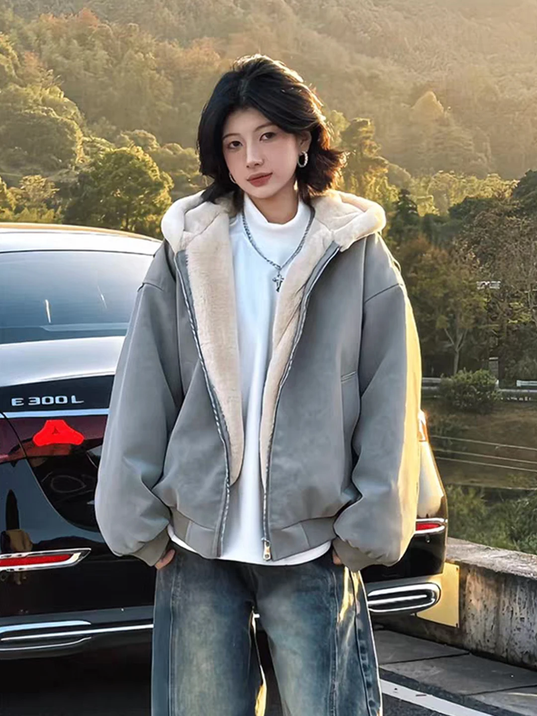 

Мужская зимняя куртка American Sle с капюшоном, утепленная, с воротником из искусственного меха, из протеиновой кожи, теплая, молодежная, повседневная