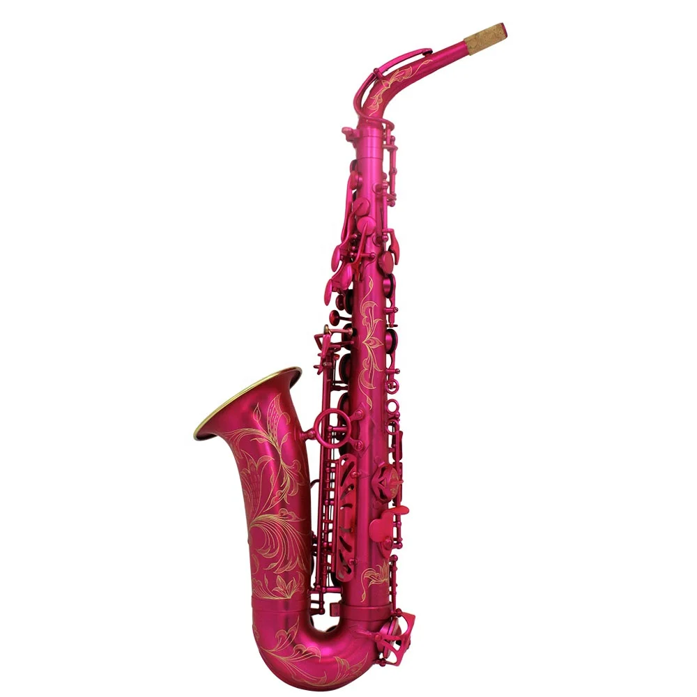 

Hooqu High Cost Effective Matte Pink Color Alto Saxophone
