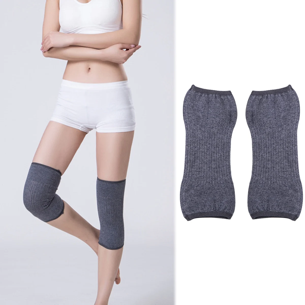 New Wool Elastic Knee Pads Thin Joint Warm Winter Sports Knee Pads Unisex Warm Knee Pads