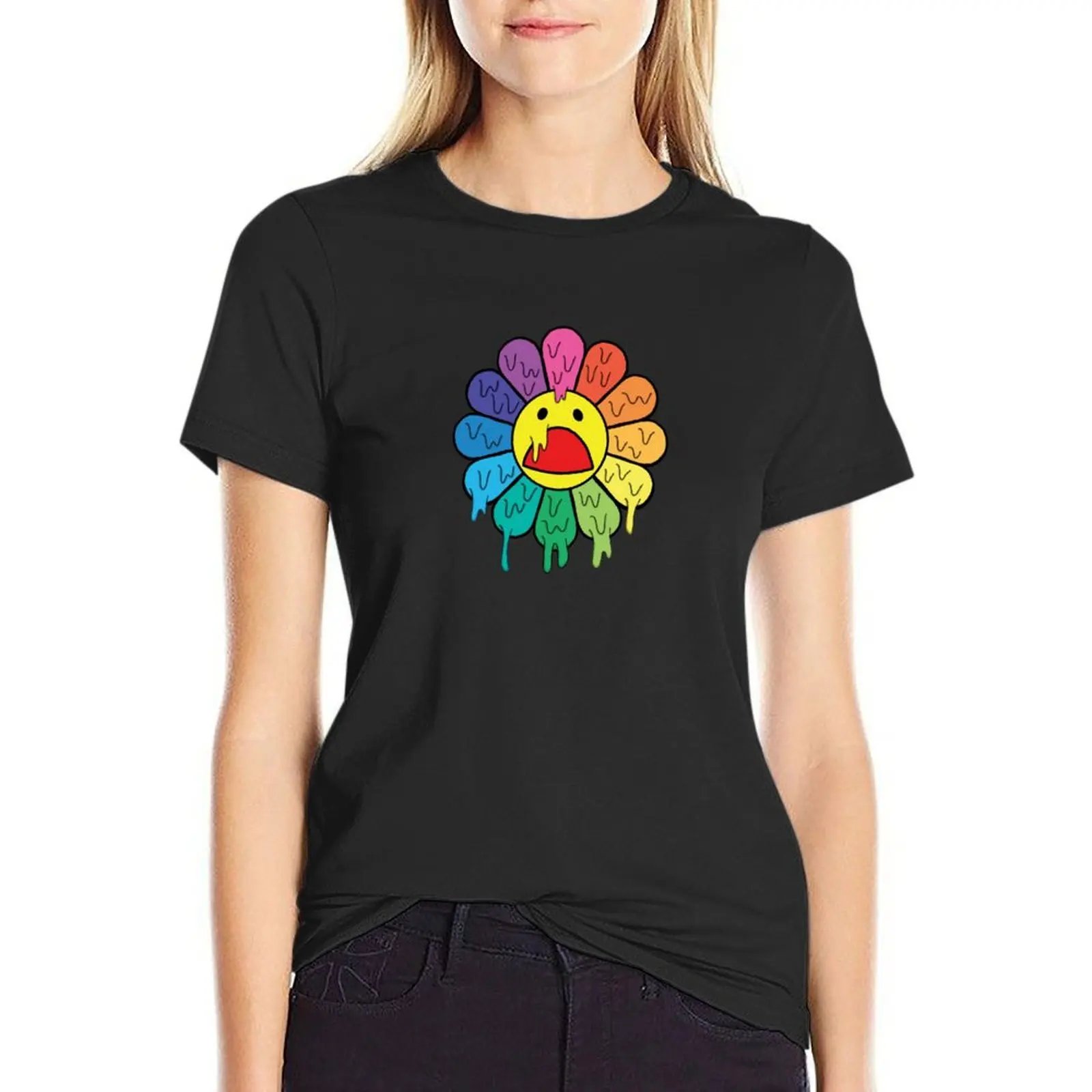 sad flower T-Shirt Blouse summer clothes tshirts woman