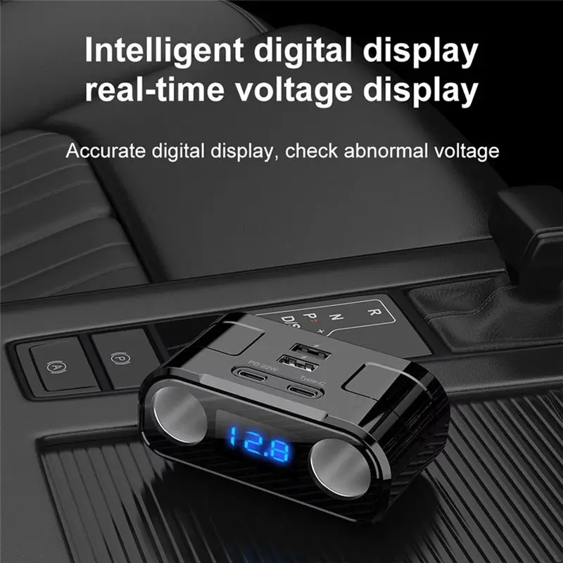 Ingenious-60W Power Adapter PD 22W Fast Charging Car Voltage Detection Phone