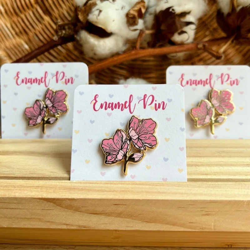 Beautiful Sakura Cherry Blossom Enamel Pin Floral Lapel Badge Flower Brooch for Jewelry Accessory Gifts for Friends Lovers image 2