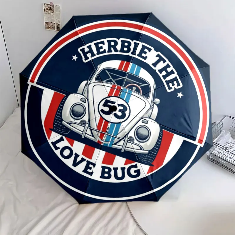 herbie53-car-love-bug-umbrella-uv-protection-stylish-umbrella-with-team-spirit-patterns-suitable-for-men-women-and-teens