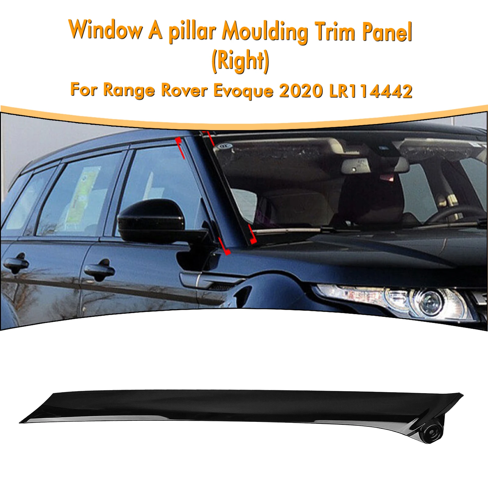 

Car Wind Shield A Pillar Trim Molding Decorative Strip For Land Rover Range Rover Evoque L551 2020 2021 2022