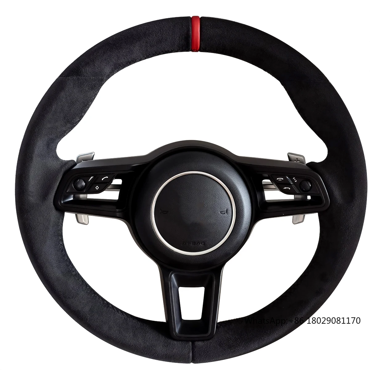 Alcantara Leather Steering Wheel for Por s che All Models 911 718 Cayman Boxster Cayenne Panamera Macan Taycan