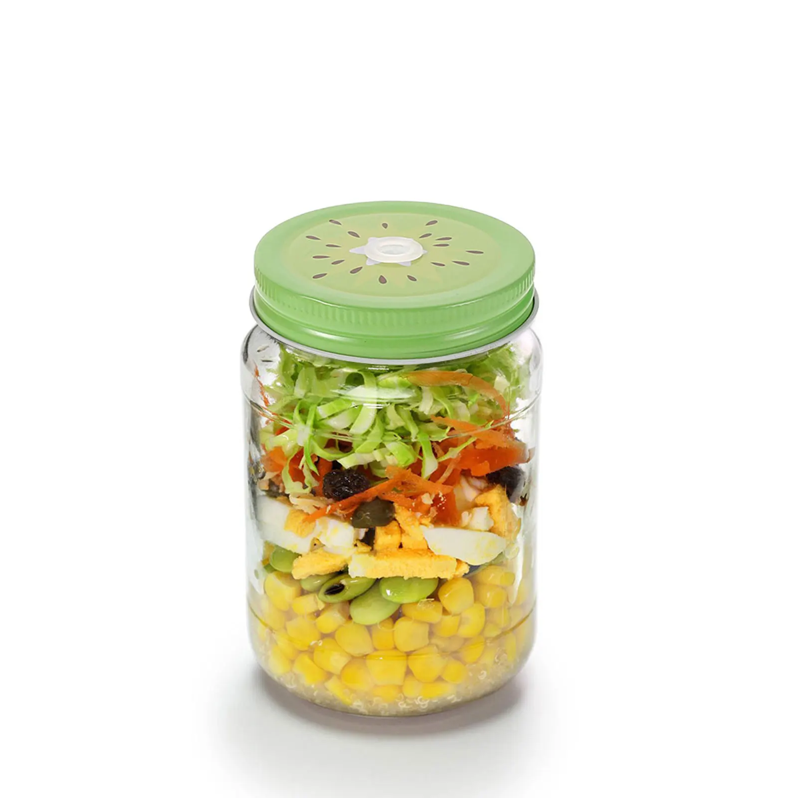 

8Pcs Mason Jar Lids Metal Leak-Proof Straw Hole Fruit Pattern Regular Mouth Replacement Jar Lid for Canning Jars Metal Lids