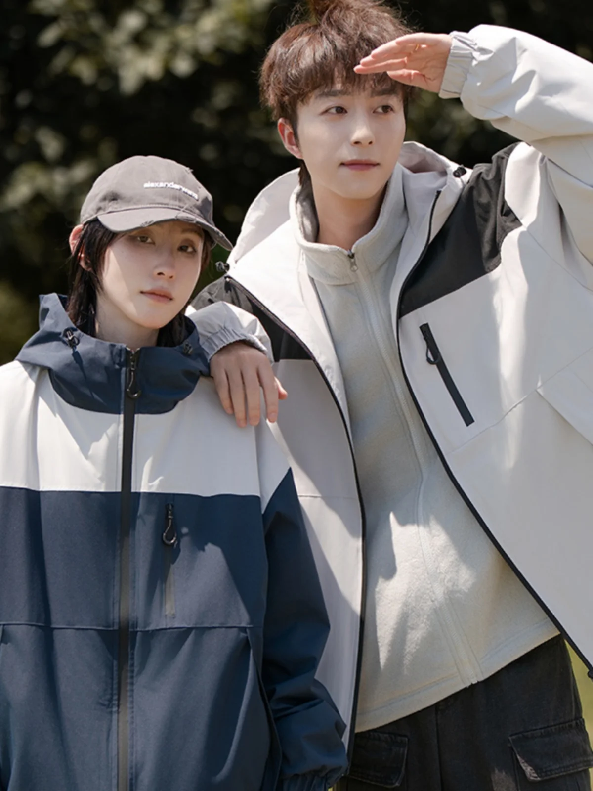 

Мужская утепленная куртка 3-в-1 с флисовой подкладкой для осени и зимы, ветрозащитная, водонепроницаемая, теплая, повседневная, молодежная, модная