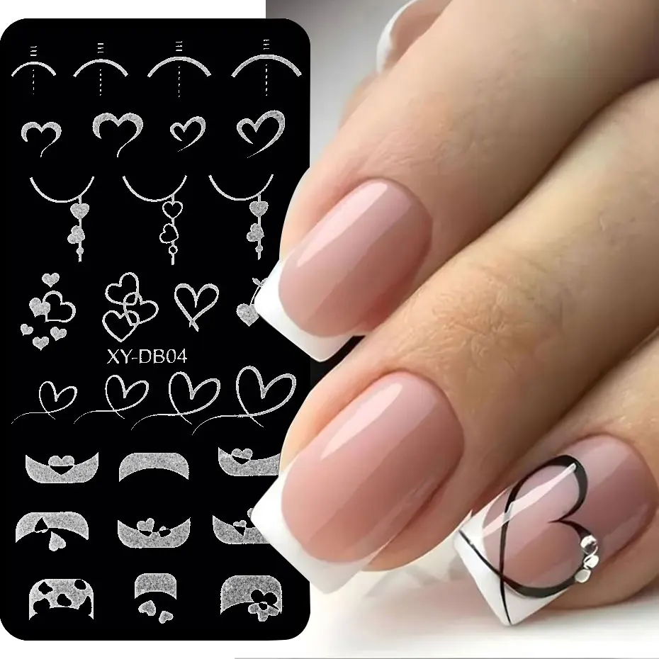 Laço floral arte do prego placa de carimbo casamento francês estilo boêmio polonês modelo de impressão placa flor estênceis ferramenta manicure