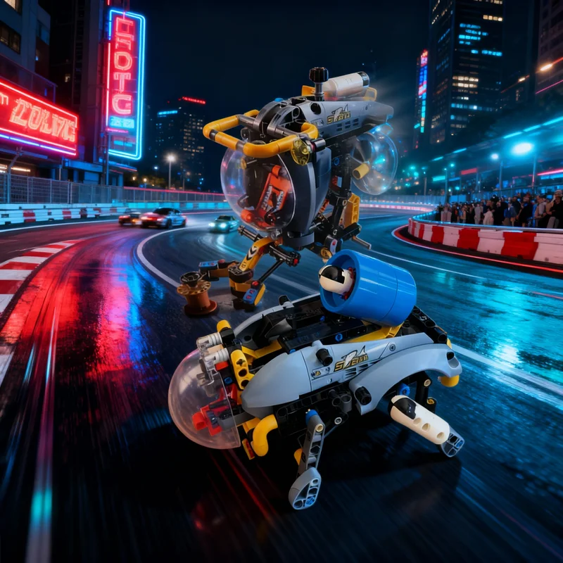 

270 деталей MOC, технический конструктор «Боевой робот» (4 фута), развивающая игрушка для самостоятельной сборки, идея для рождественского подарка, креативный подарок для развития творческих способностей