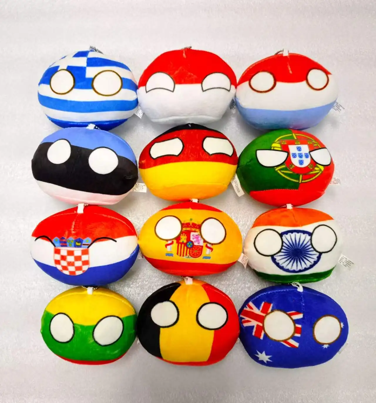 10cm Polandball pendant USA RUS USSR Mexico Chile Germany Canada Spain Estonia Countryball Prom props Toy Gift
