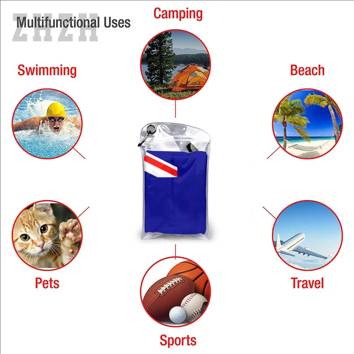 More Design Australia Flag Emblem Bath Towel Quick dry Microfiber Absorbing Soft Water Breathable Beach Swimming Bathroom