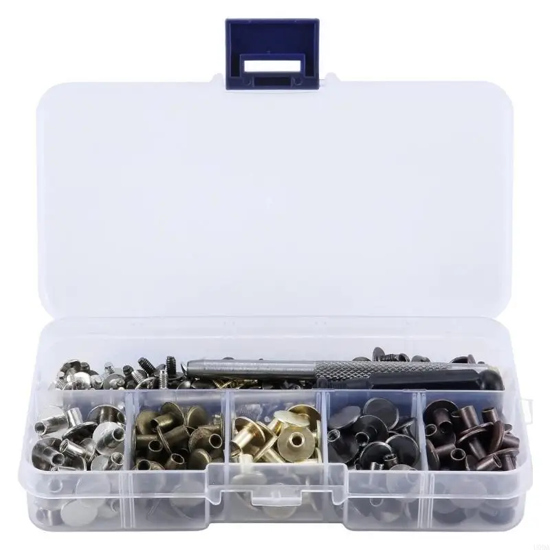  Sturdy Metal 125Pieces Chicagos Binding Screws for Albums, Books, and Leather Decoration Furniture Assembly and More